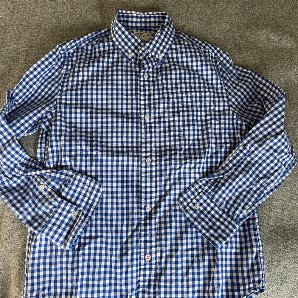 Mini Boden boys cotton button down shirt, size 12
